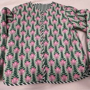 Sunday Green and White Striped Top